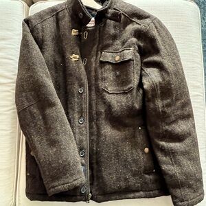 Men’s Roark Harris Tweed Edition wool coat.